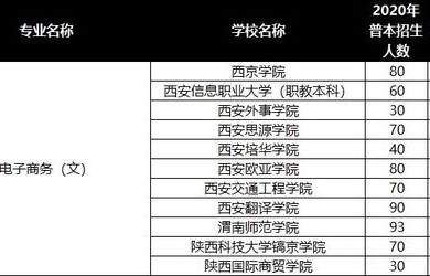 电子商务专业二本线
